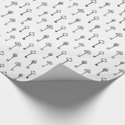 Hauptschlüssel-Muster Geschenkpapier (Ecke)