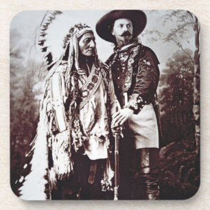 Hauptsitting Bull (1831-90) auf Ausflug mit Büffe Untersetzer