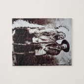 Hauptsitting Bull (1831-90) auf Ausflug mit Büffel Puzzle (Horizontal)