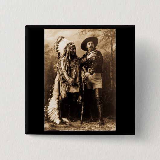 Hauptsitting Bull und Buffalo Bill 1895 Button (Vorderseite)