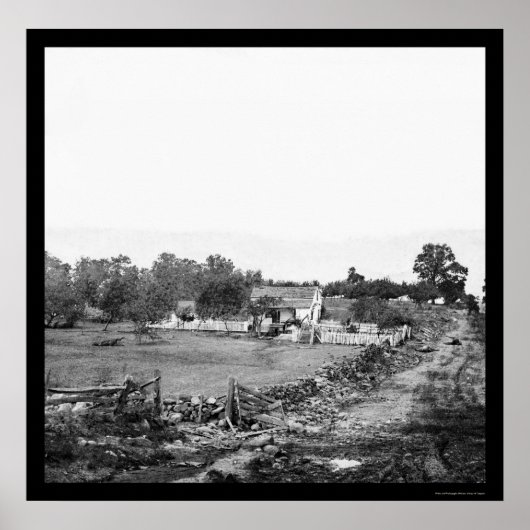 Hauptsitz der Gewerkschaft in Gettysburg 1863 Poster (Vorne)