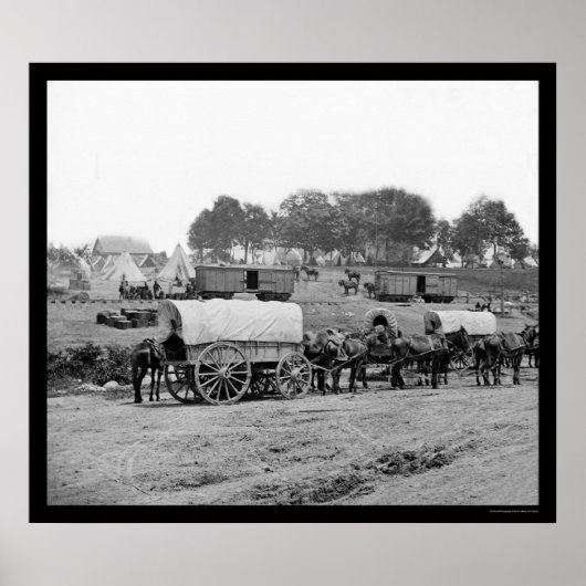 Hauptsitz von General McClellan 1862 Poster (Vorne)