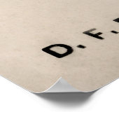 Hauptsitzender Bull Portrait 1885 Poster (Ecke)