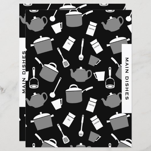 Hauptspeiseabteilung | Schwarze und weiße Küche (Vorne/Hinten)