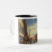 Hauptst., Johnson City, Tennessee Vintag Zweifarbige Tasse (Vorderseite Links)