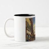Hauptst., Johnson City, Tennessee Vintag Zweifarbige Tasse (Links)
