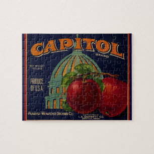 Hauptstadt Apple Label Sacramento Puzzle