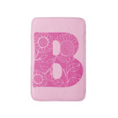 Hauptstadt B florale Monogramm Badematte (Vorderseite Vertikal)