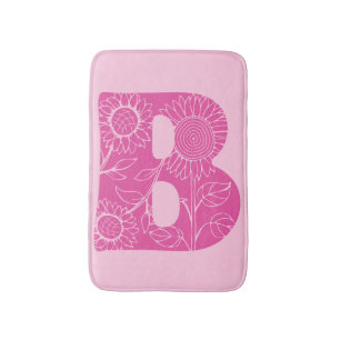 Hauptstadt B florale Monogramm Badematte