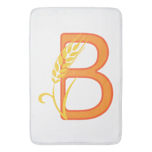 Hauptstadt B florale Monogramm Badematte