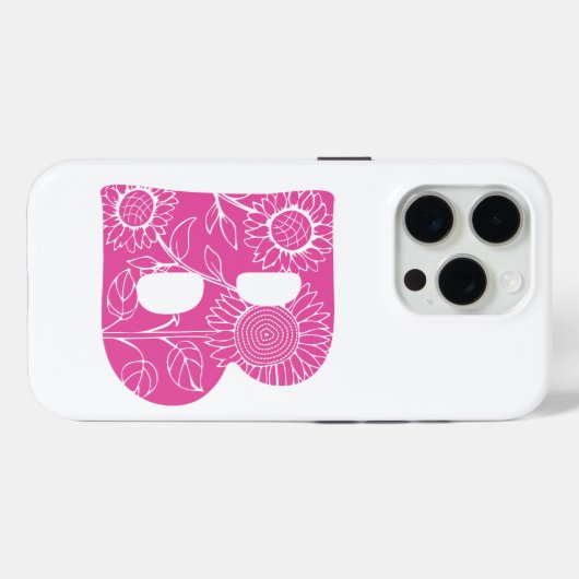 Hauptstadt B florale Monogramm Case-Mate iPhone Hülle (Rückseite (Horizontal))