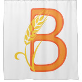 Hauptstadt B florale Monogramm Duschvorhang (Vorderseite)