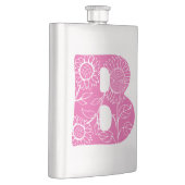 Hauptstadt B florale Monogramm Flachmann (Rechts)