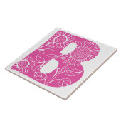 Hauptstadt B florale Monogramm Fliese (Seite)