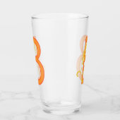 Hauptstadt B florale Monogramm Glas (Rechts)