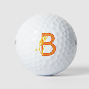 Hauptstadt B florale Monogramm Golfball
