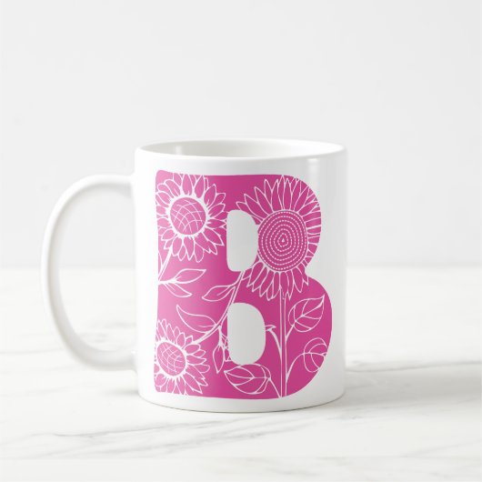 Hauptstadt B florale Monogramm Kaffeetasse (Links)