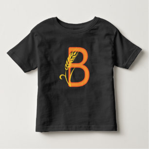 Hauptstadt B florale Monogramm Kleinkind T-shirt