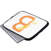 Hauptstadt B florale Monogramm Laptopschutzhülle (Vorne Knopf)