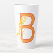 Hauptstadt B florale Monogramm Milchtasse (Vorderseite)