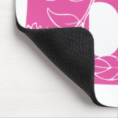 Hauptstadt B florale Monogramm Mousepad (Ecke)