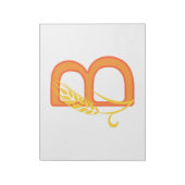 Hauptstadt B florale Monogramm Notizblock (Rotiert)