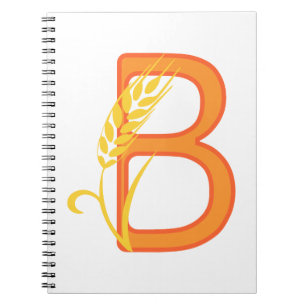 Hauptstadt B florale Monogramm Notizblock