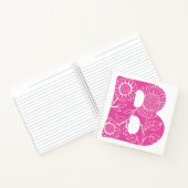 Hauptstadt B florale Monogramm Notizblock (Innenseite)