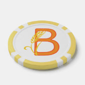 Hauptstadt B florale Monogramm Pokerchips (Einzeln)