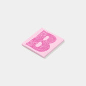 Hauptstadt B florale Monogramm Post-it Klebezettel (angewinkelt)