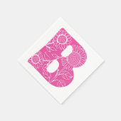 Hauptstadt B florale Monogramm Serviette (Ecke)
