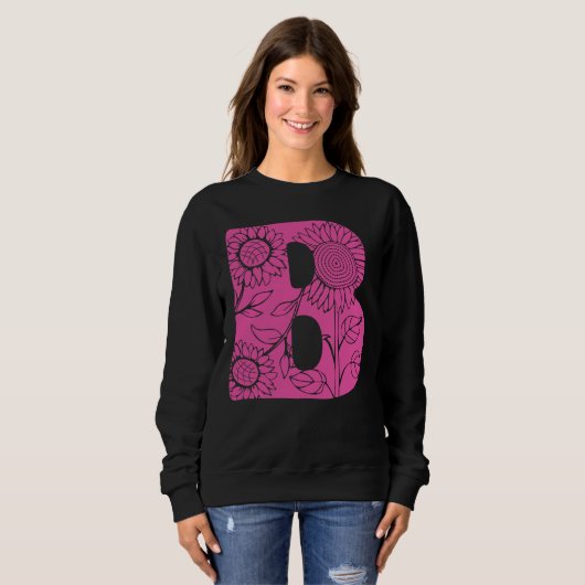 Hauptstadt B florale Monogramm Sweatshirt (Vorne ganz)