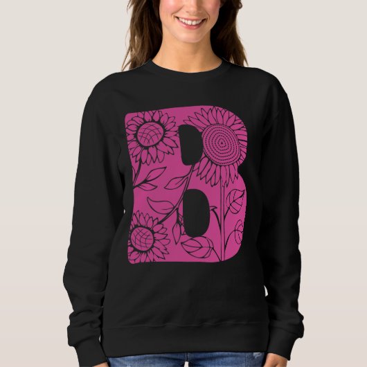 Hauptstadt B florale Monogramm Sweatshirt (Vorderseite)