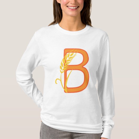 Hauptstadt B florale Monogramm T-Shirt (Vorderseite)