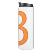 Hauptstadt B florale Monogramm Thermosbecher (Nach rechts gedreht)