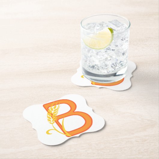 Hauptstadt B florale Monogramm Untersetzer (Vor Ort)