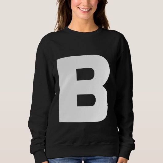 Hauptstadt B Schlichter, fett formatierter Text Sweatshirt (Vorderseite)