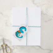 Hauptstadt Brief E florale Monogramm Geschenkanhänger (Mit Garn)
