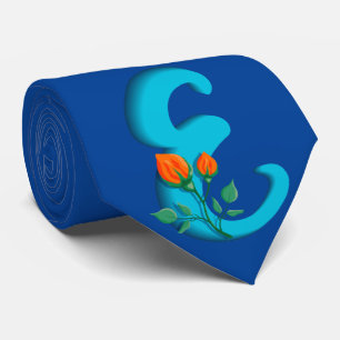 Hauptstadt Brief E florale Monogramm Krawatte