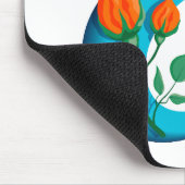 Hauptstadt Brief E florale Monogramm Mousepad (Ecke)