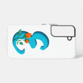 Hauptstadt Brief E florale Monogramm Samsung Galaxy Hülle (Rückseite (Horizontal))