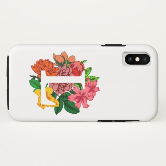 Hauptstadt Brief L floral monogramm Case-Mate iPhone Hülle (Rückseite (Horizontal))
