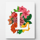 Hauptstadt Brief L floral monogramm Fotoplatte (Vorderseite)