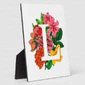 Hauptstadt Brief L floral monogramm Fotoplatte (Seite)