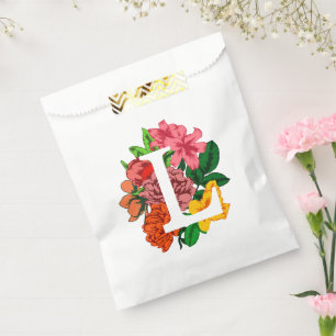 Hauptstadt Brief L floral monogramm Geschenktütchen