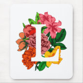 Hauptstadt Brief L floral monogramm Mousepad (Vorne)
