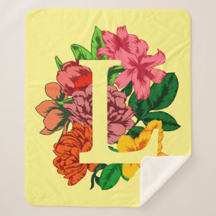 Hauptstadt Brief L floral monogramm Sherpadecke