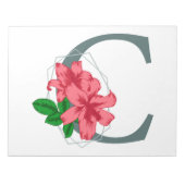 Hauptstadt Buchstabe C florale Monogramm Notizblock (Vorderseite)