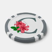 Hauptstadt Buchstabe C florale Monogramm Pokerchips (Einzeln)