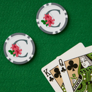 Hauptstadt Buchstabe C florale Monogramm Pokerchips